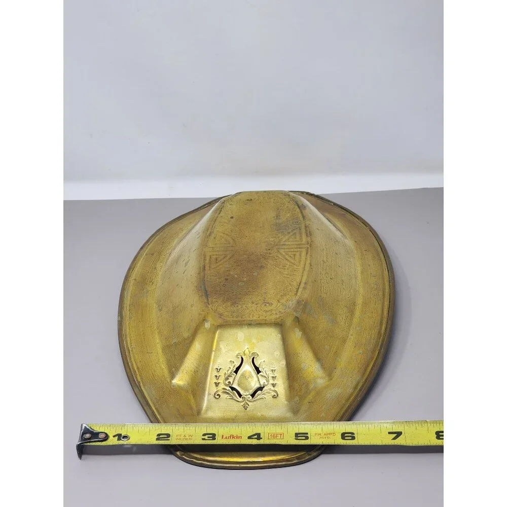 Vintage Brass Bread/Trinket‎ Tray Oval Dish With Abstract Etchings